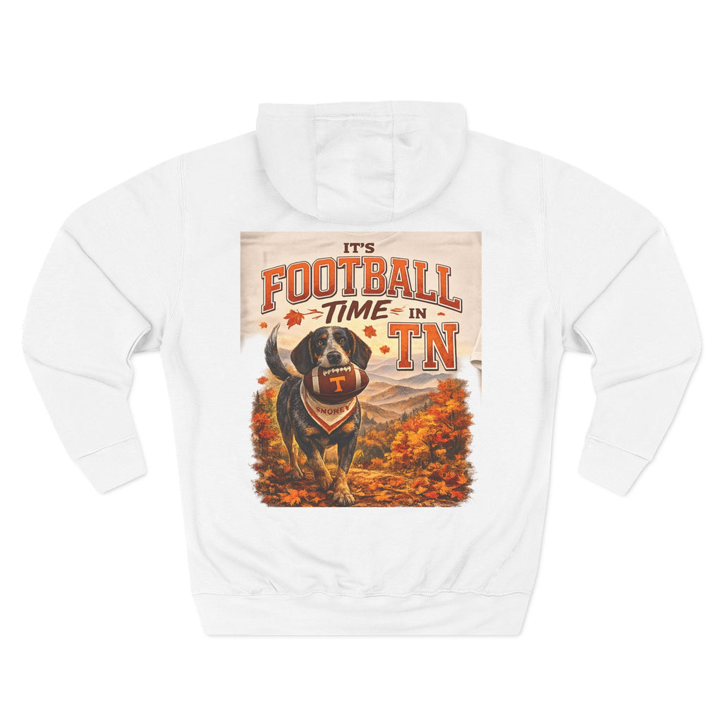 Tennessee Football Hoodie — 'It's Football Time in TN' Vintage Dog Design