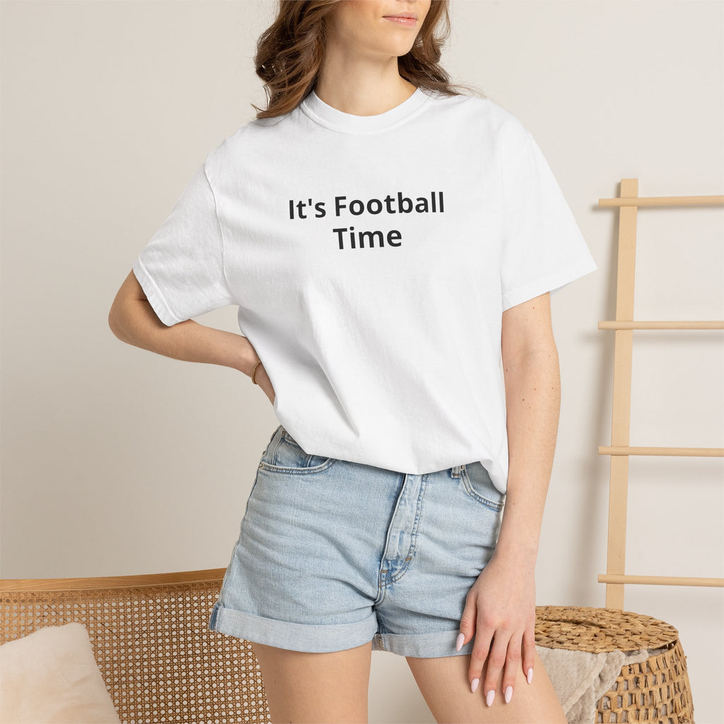 Football Time T‑Shirt — 'It's Football Time' Graphic Tee with Game Day Elephant Back Print