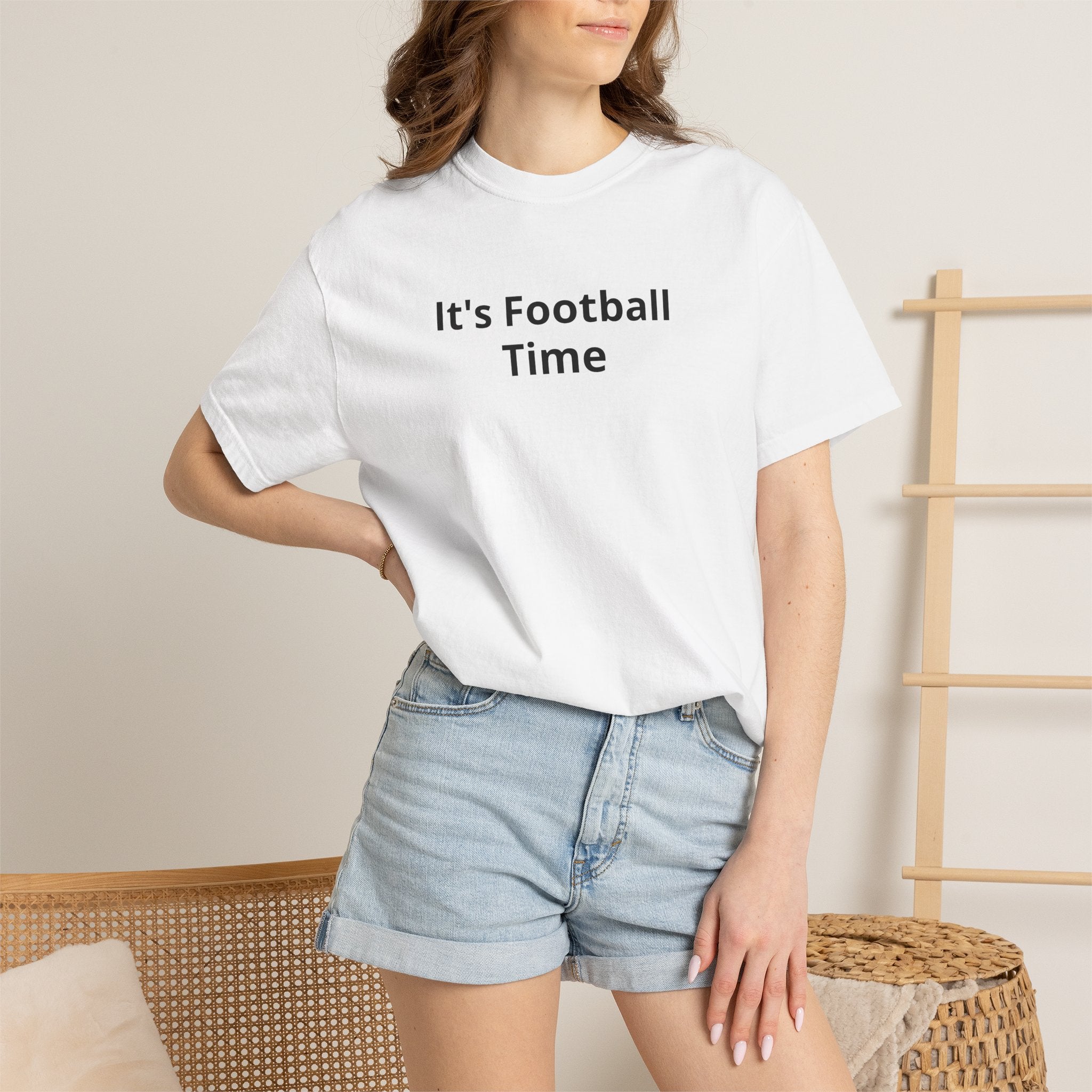 Football Time T‑Shirt — 'It's Football Time' Graphic Tee with Game Day Elephant Back Print